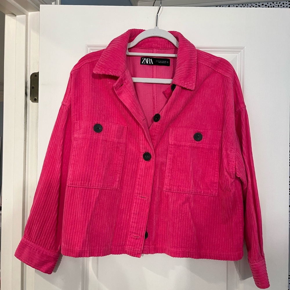 Zara Hot Pink Corduroy Jacket